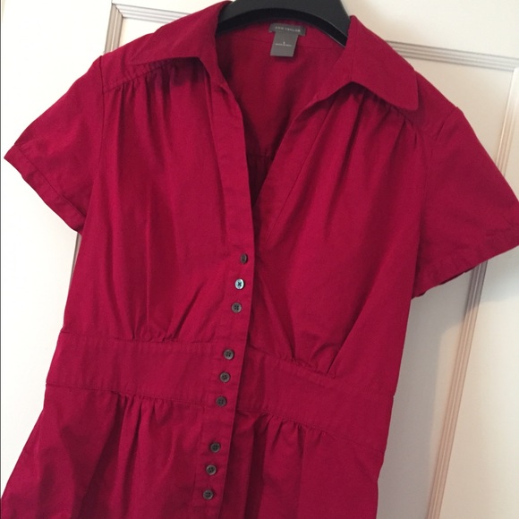 Tiny Button Shirt. Ann Taylor - Picture 1 of 2
