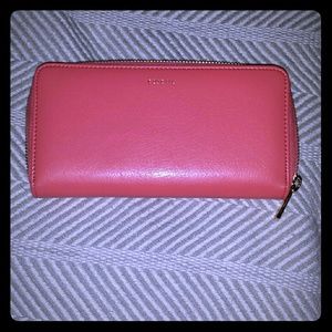 Leather zip around wallet