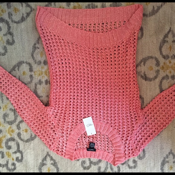 Summer Sweater. Coral and Sheer great for beach!