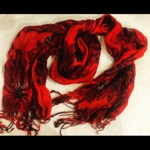 Floral Patterned Scarf