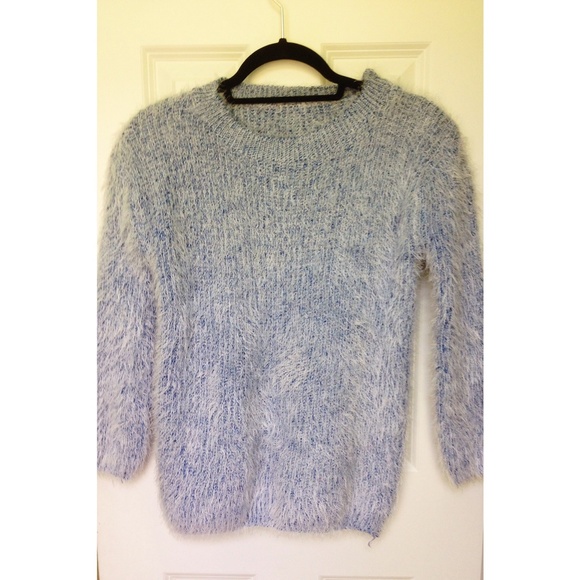 ‼️SOLD‼️Fuzzy blue knit sweater