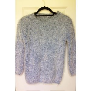 ‼️SOLD‼️Fuzzy blue knit sweater