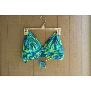 Multi color Crochet bralette.