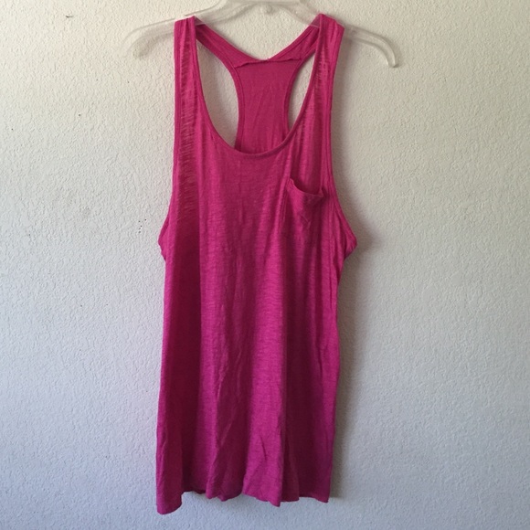 Pink tank top with pocket