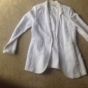 Linen white blazer perfect for summer
