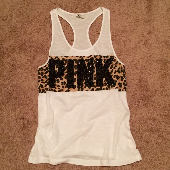 Victoria's Secret PINK cheetah bling tank