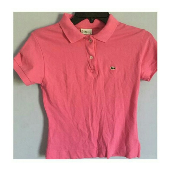 Lacoste pink polo style Sz 38 but fits like XS