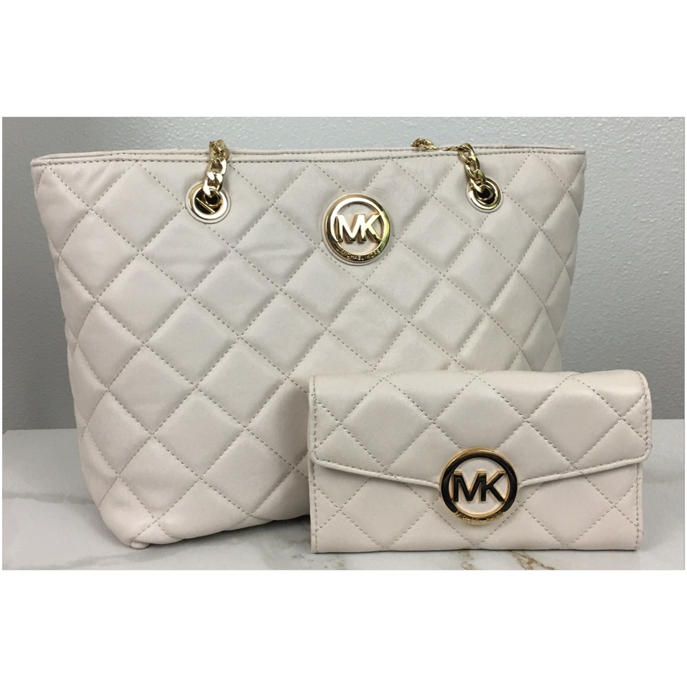 BUNDLE Michael Kors Fulton Quilt Handbag & Wallet - Picture 2 of 4