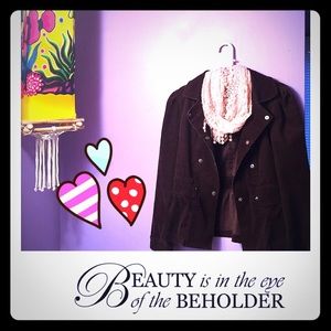 Heart Moon Star brown corduroy light jacket ✨Fab✨