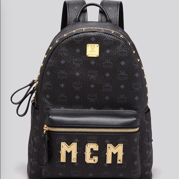 SOLD MCM Stark M logo backpack Medium Black SOLD