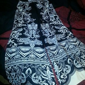 ***SOLD***Ivory & black palazzo pants