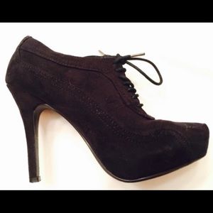 Adorable Black Lace Up Booties
