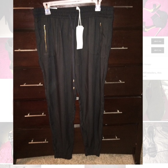 New look black drawstring pants