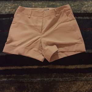 Beige high waisted shorts