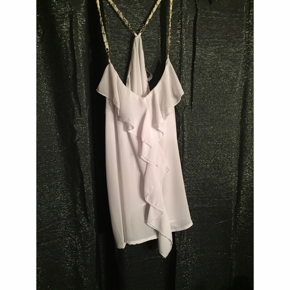 White chiffon tank top - Picture 1 of 3