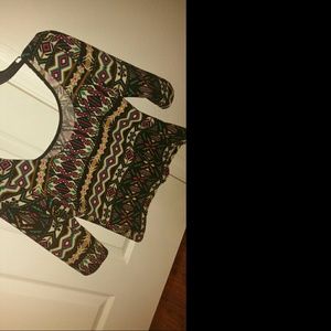 Aztec print top