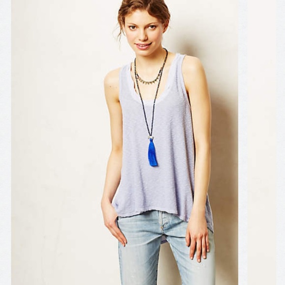 Anthropologie Palome Tank in navy size xs
