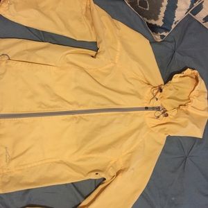 Yellow rain jacket
