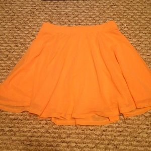 Orange skater skirt