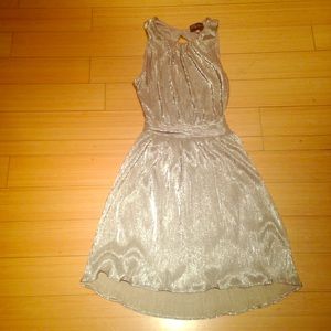 Shimmer open back cocktail dress