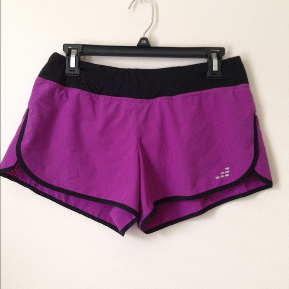 Purple running shorts