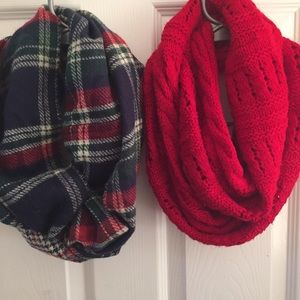 Two Infinity Scarves
