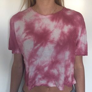 Brandy Melville pink tie dye top