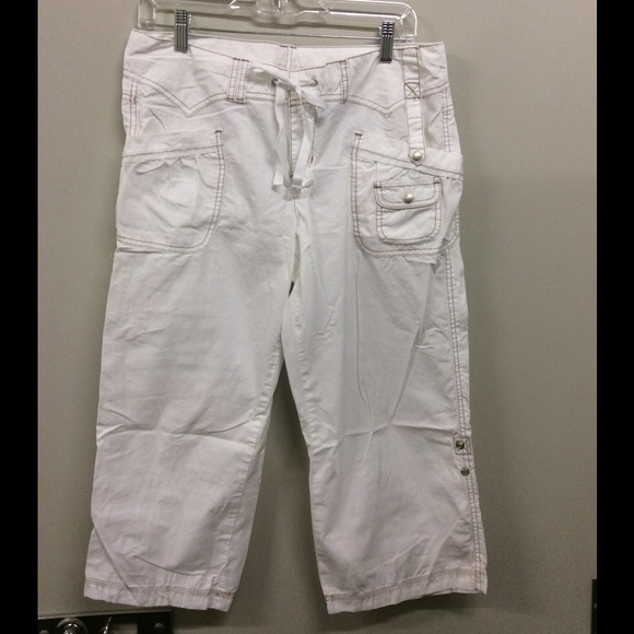 DKNY White Cotton Pants