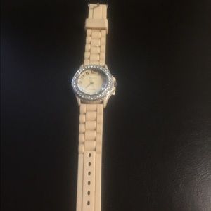 Watch w/Rubber Band & Rhinestones