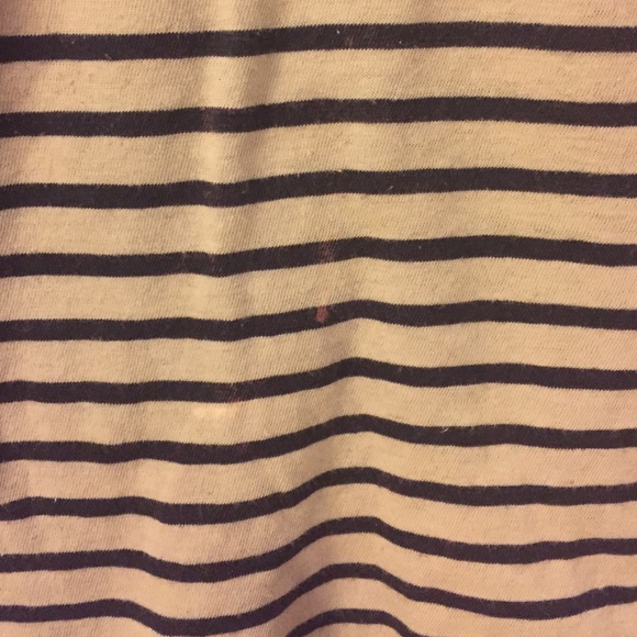 Cream and Navy Blue Striped Shirt - Picture 3 of 3