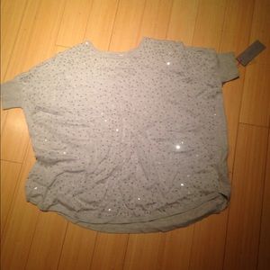 Gray Sequined Sweater Tshirt