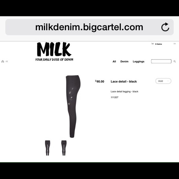 NWT $90 Milk And Denim Leggings Black Stretch S