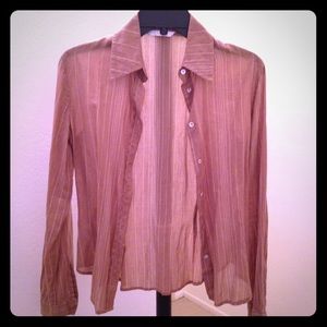 Mango brown shirt, size M, but feels like small