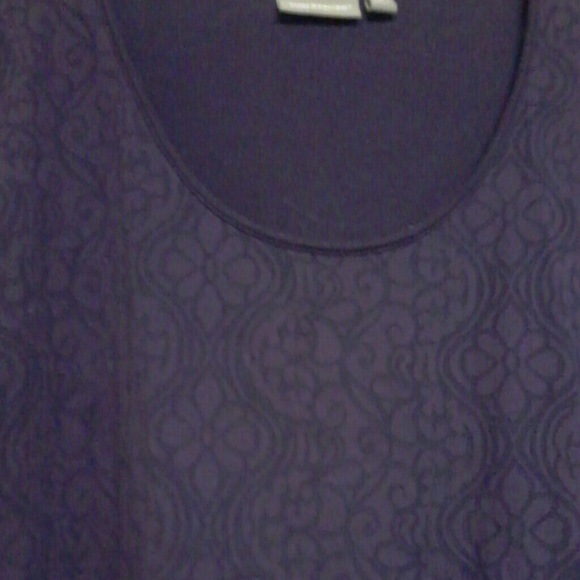 Purple sheer sleeved top