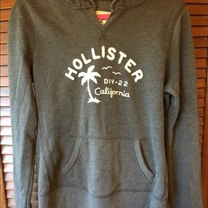 Hollister Grey Hoodie SIZE large!