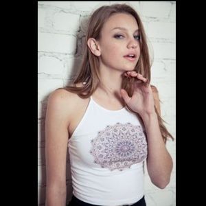 Brandy Melville graphic halter