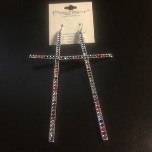 Cross Earrings - Multicolored