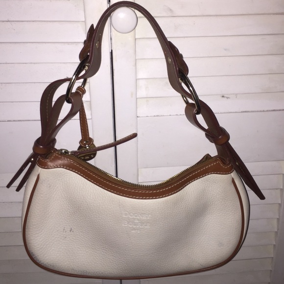 Brown and white shoulder bag - Picture 2 of 4