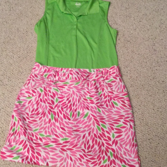 Ep Golf Skort and Ep Green sleeveless top