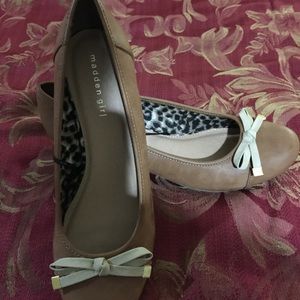 Madden girl tan low wedge