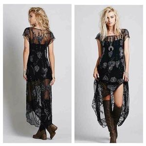 Free People Journey Embellished Slip Dress