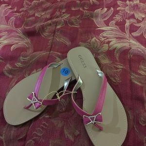 Guess pink slippers