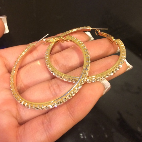 Gold hoop earrings