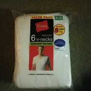 Hanes Tagless V-Neck T-shirts