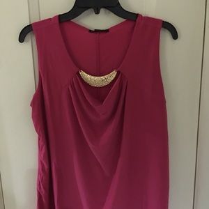 Pink sleeveless top
