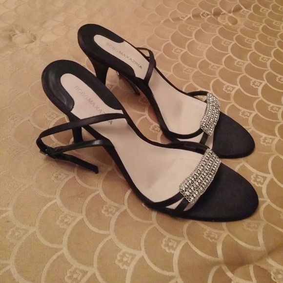 Bcbgmaxazria black strappy heels size 37