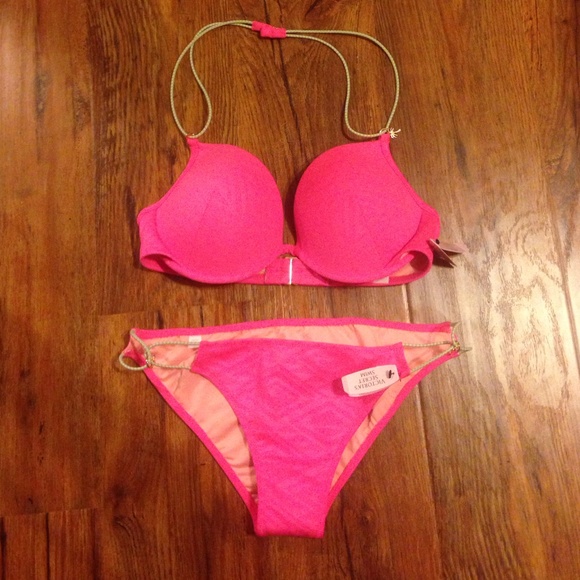 Pink Victoria Secret swimsuit