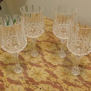 Antique Crystal Wine Glasses