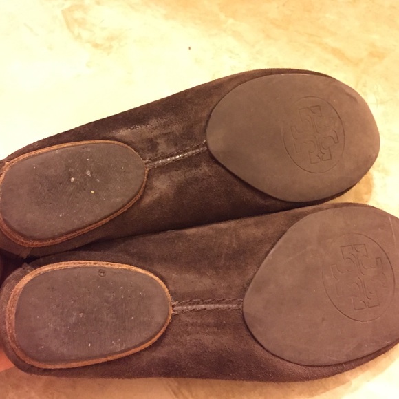 Brown Tory Burch Suede Loafers - Picture 3 of 4