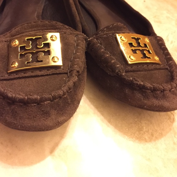 Brown Tory Burch Suede Loafers - Picture 4 of 4